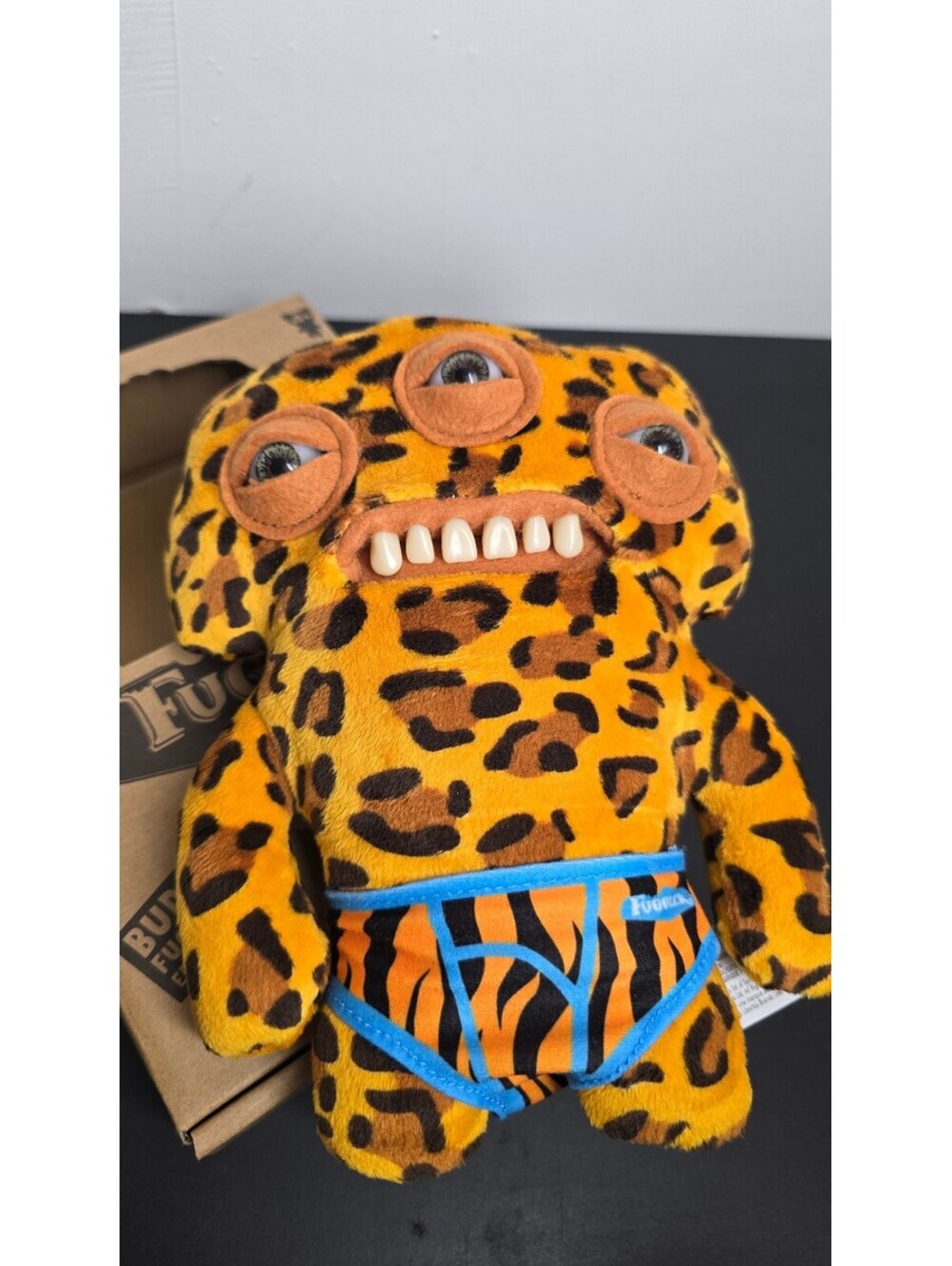 Fuggler Annoyed Alien #42 Leopard 3-Eye Plush 9"